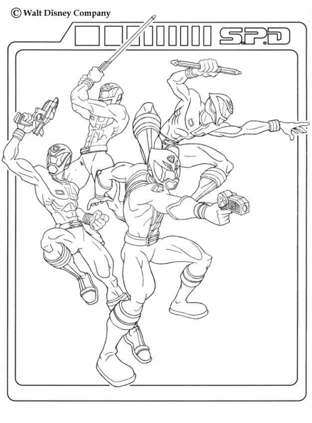 classic power rangers coloring pages - photo #21