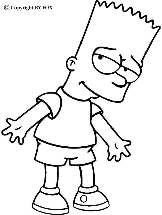 cartoon characters coloring pages. the simpsons coloring pages