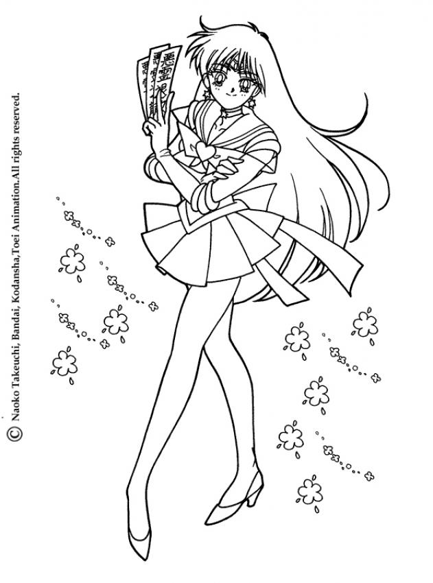 sailor mars coloring pages anime - photo #1