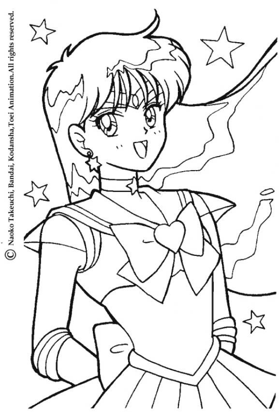 sailor mars coloring pages anime - photo #7