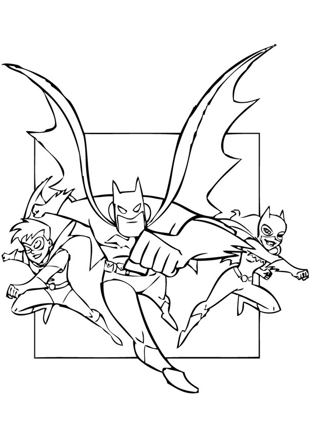 coloring pages batman robin - photo #11