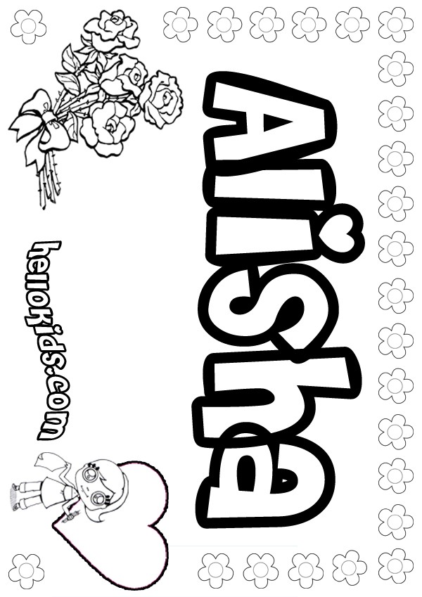 name coloring pages print out - photo #29