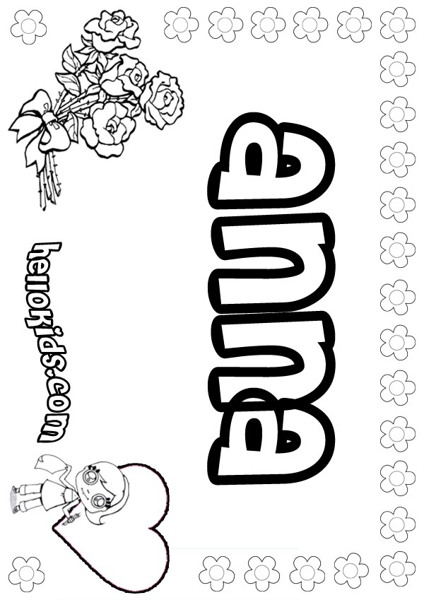 name coloring pages print out - photo #46