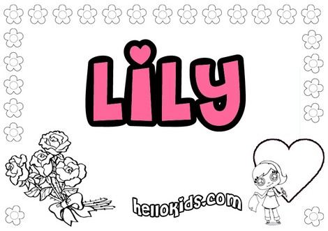 coloring pages for girls names. First Name Coloring pages