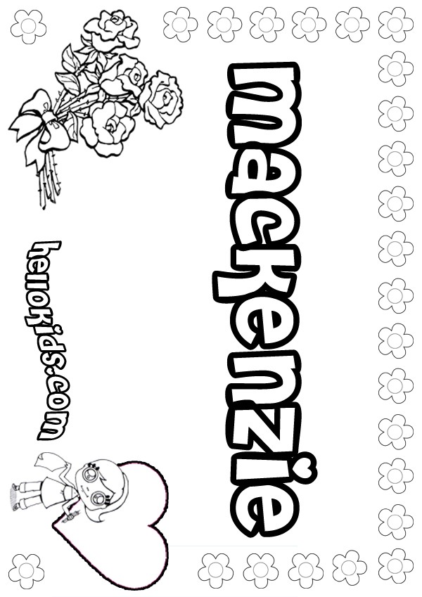 mackenzie name coloring pages - photo #1