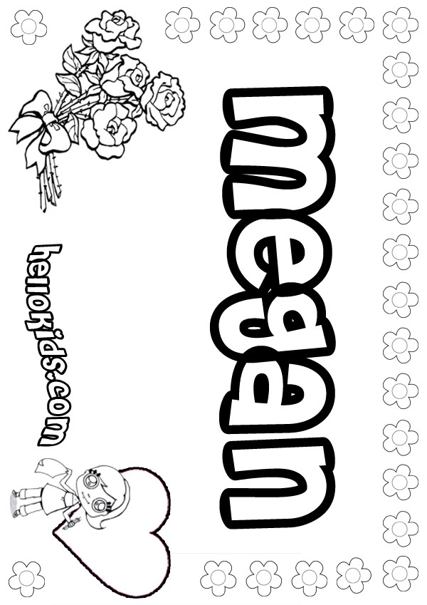 letter m coloring pages. Color online Megan : There are