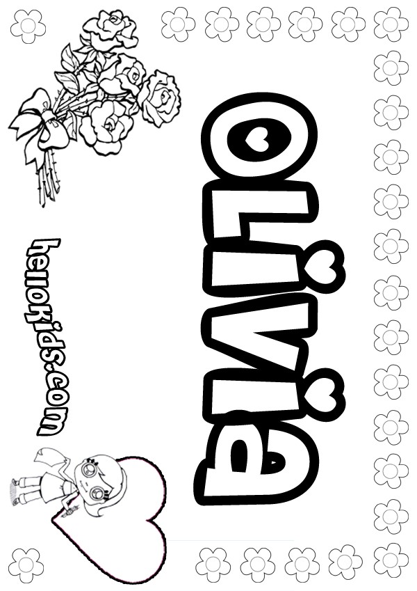 name coloring pages for girls - photo #26