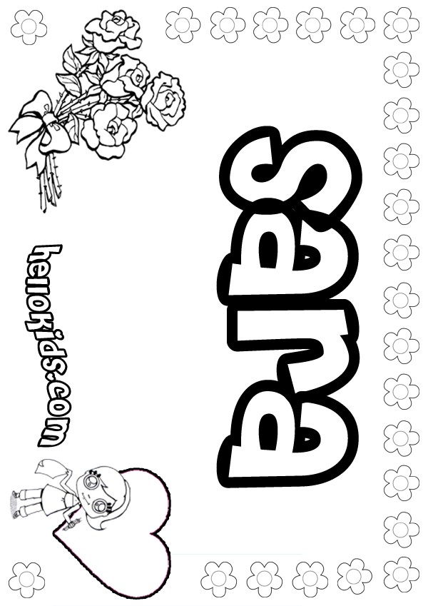 name coloring pages for girls - photo #1