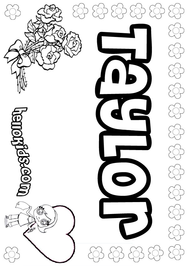 name coloring pages for girls - photo #35