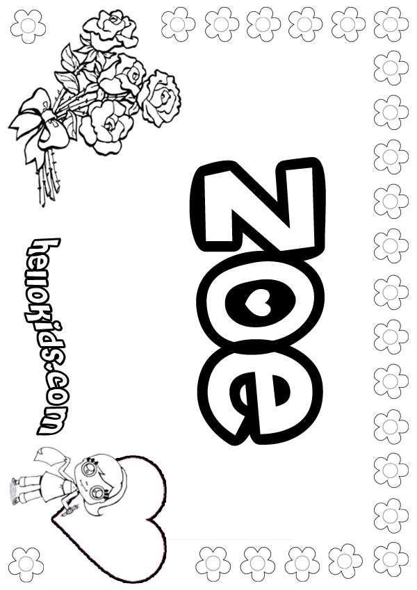zoe coloring pages-#2