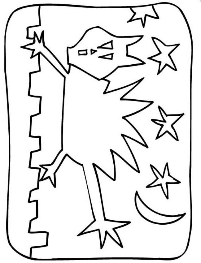 halloween black cat coloring pages for kids - photo #44