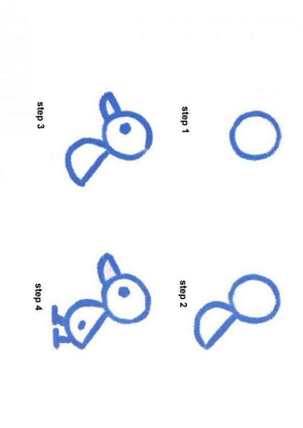  How to draw EASY ANIMALS>; How to draw a cartoon Baby duck. baby_duck