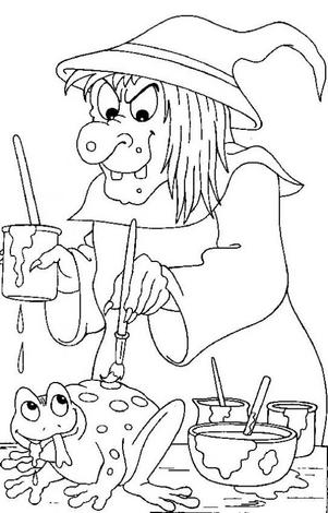 Coloring on Here To Find A Fantastic Collection Of Halloween Witch Coloring Page
