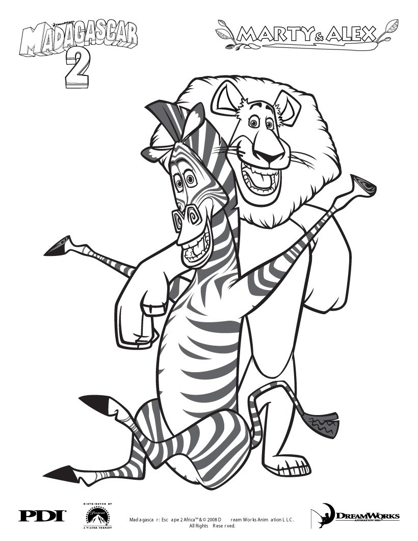 madagascar movie coloring pages - photo #21