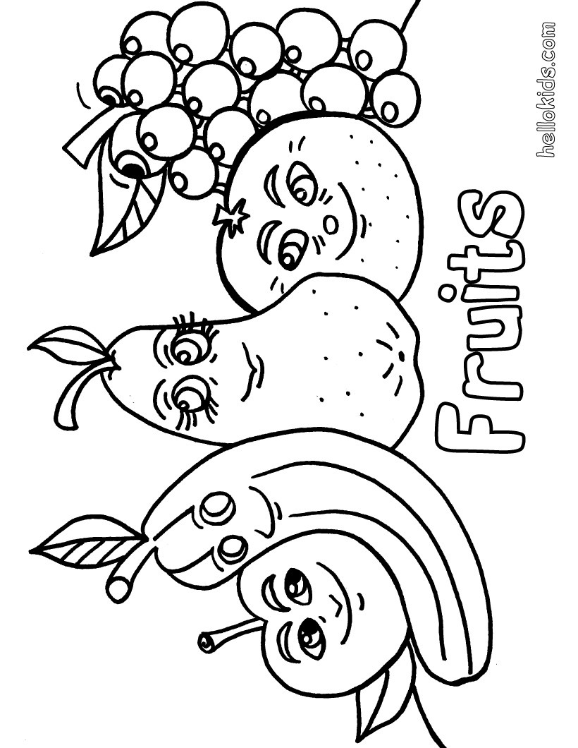 FRUIT coloring pages Fruit