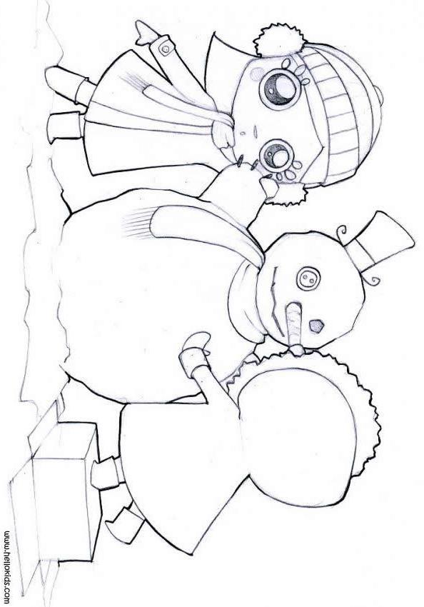 coloring pages for girls 10 and up. girls-make-a-snowman