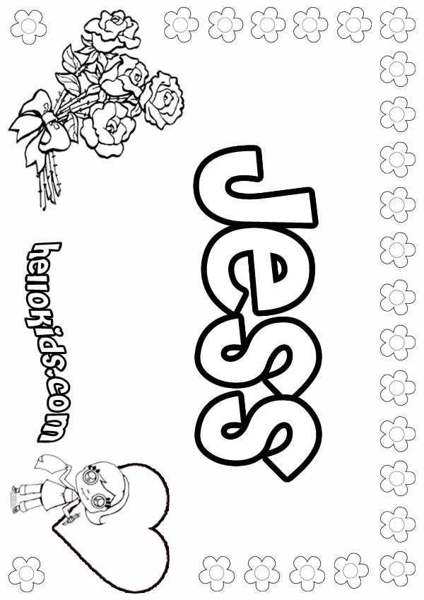 name coloring pages for girls - photo #32
