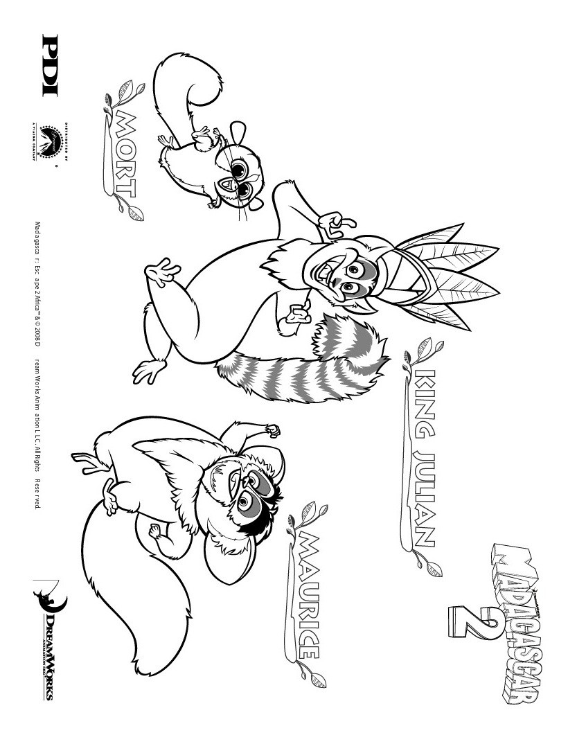 madagascar coloring pages for kids - photo #39