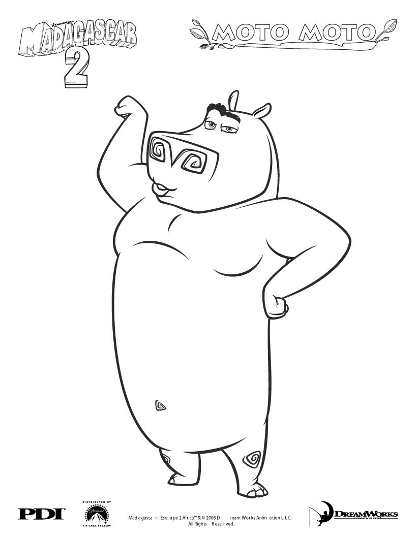 madagascar 2 coloring pages free - photo #41