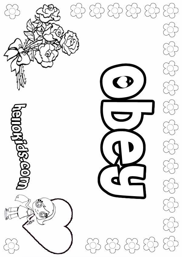 obey parents coloring pages - photo #5