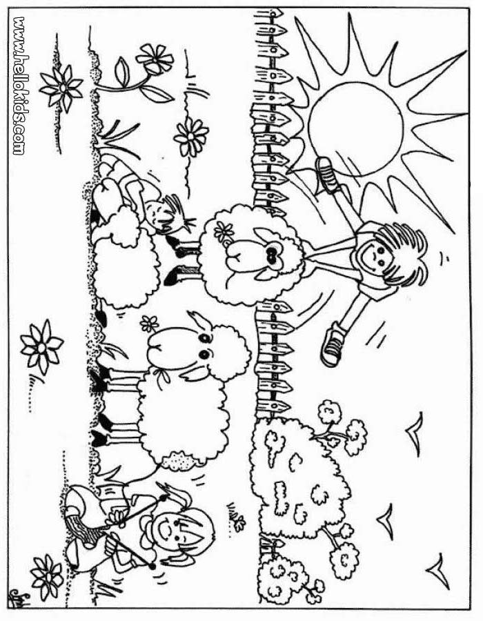 star wars coloring pages for kids. Sheeps and kids coloring page
