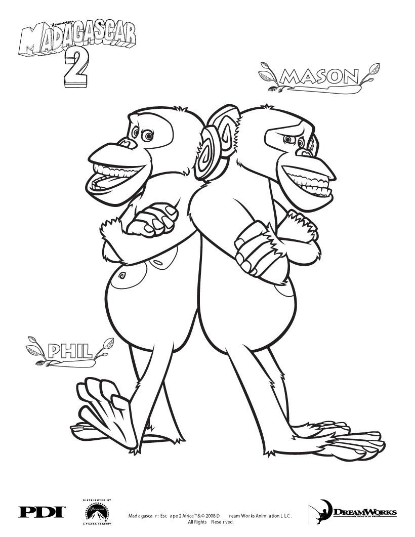 madagascar 2 coloring pages - photo #16