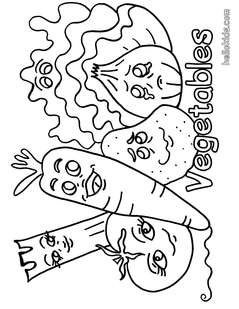 vegtable coloring pages - photo #17