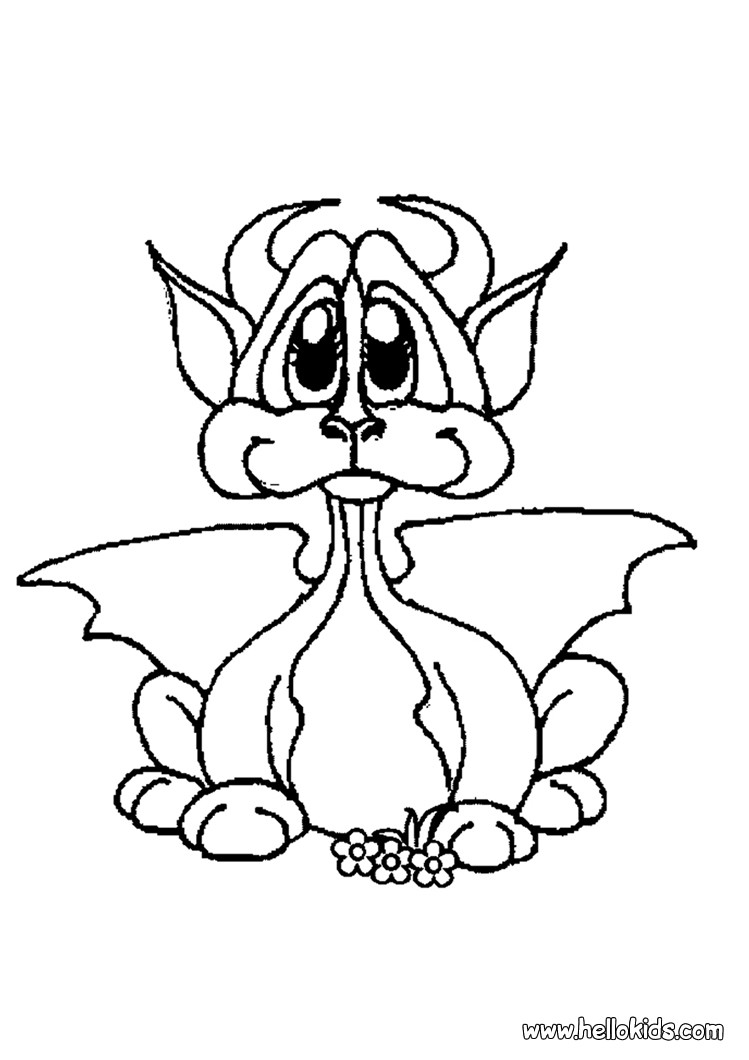 baby dragon coloring pages for kids - photo #2
