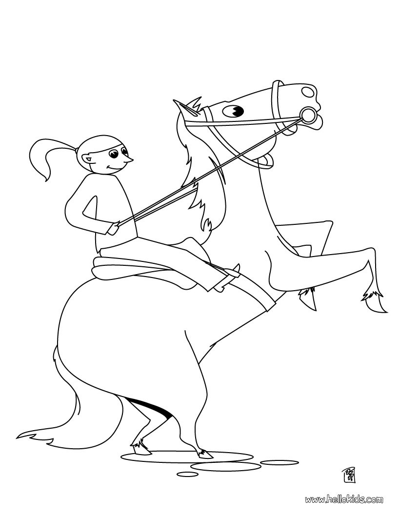 racehorse coloring pages - photo #49