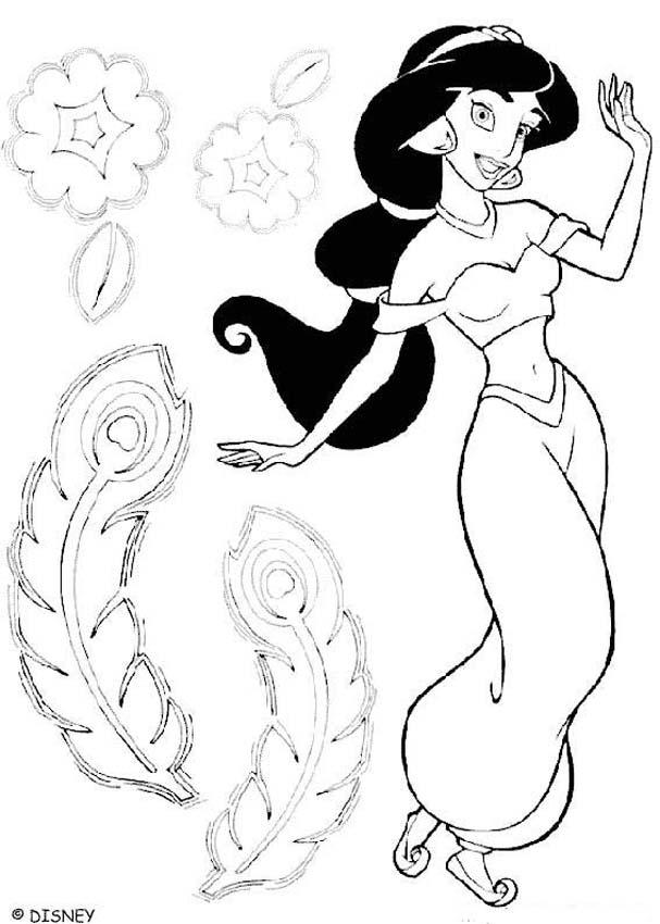 disney coloring pages jasmine. Princess Jasmine coloring page