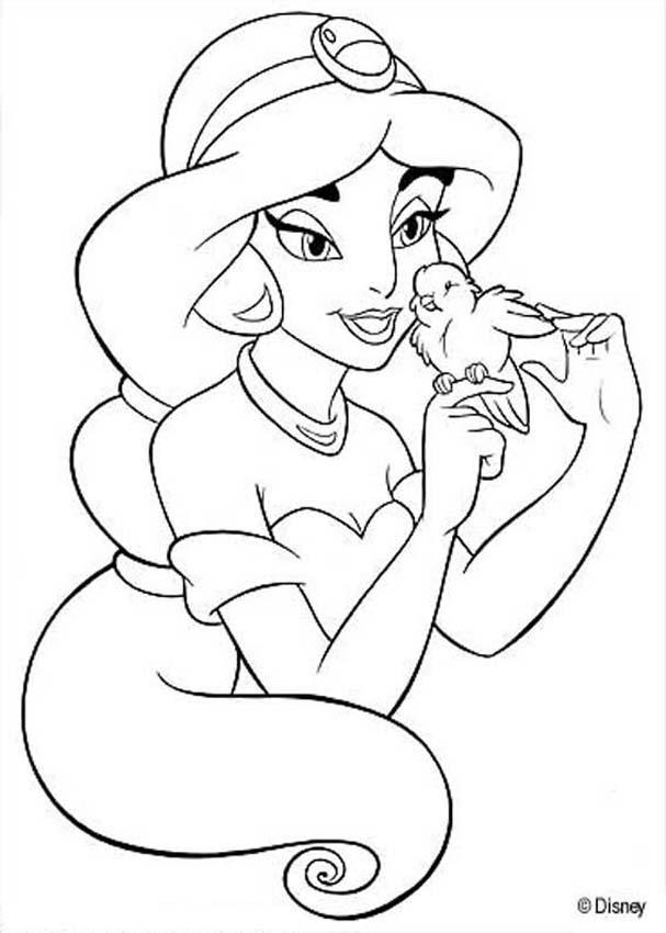 Princess Jasmine colour in Princess Jasmine colour in - Coloring page