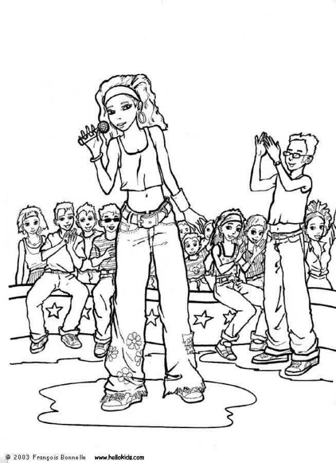 coloring pages of hearts and stars. Rock star coloring page