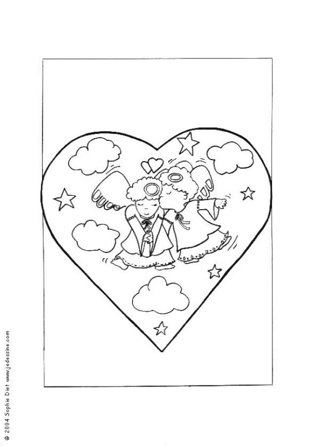 i love you heart coloring pages. angels-in-love-coloring-page