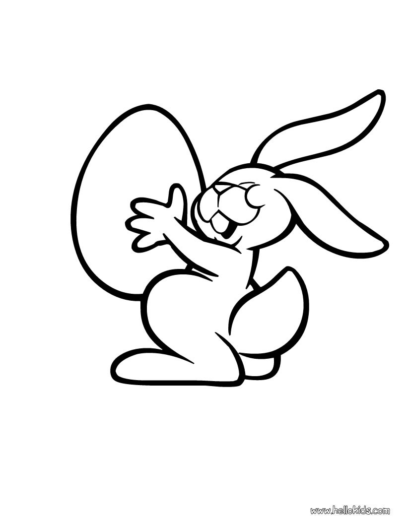 easter bunny head coloring pages - photo #6