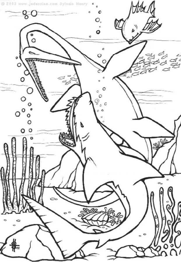 underwater dinosaurs coloring pages - photo #2