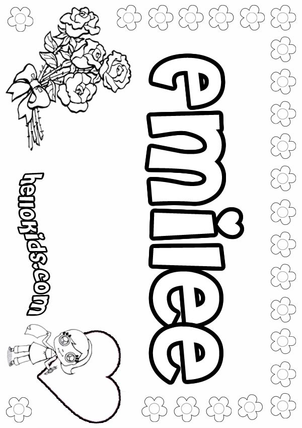 names coloring pages - photo #42
