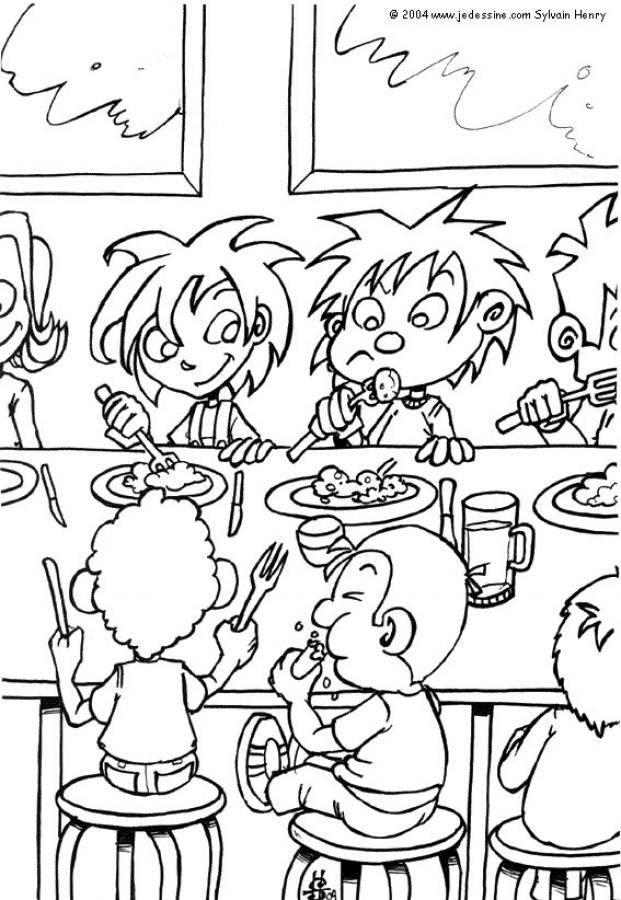 cafeteria coloring pages - photo #14