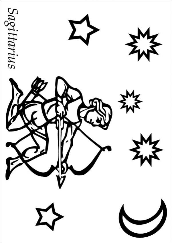 sagittarius coloring pages - photo #6