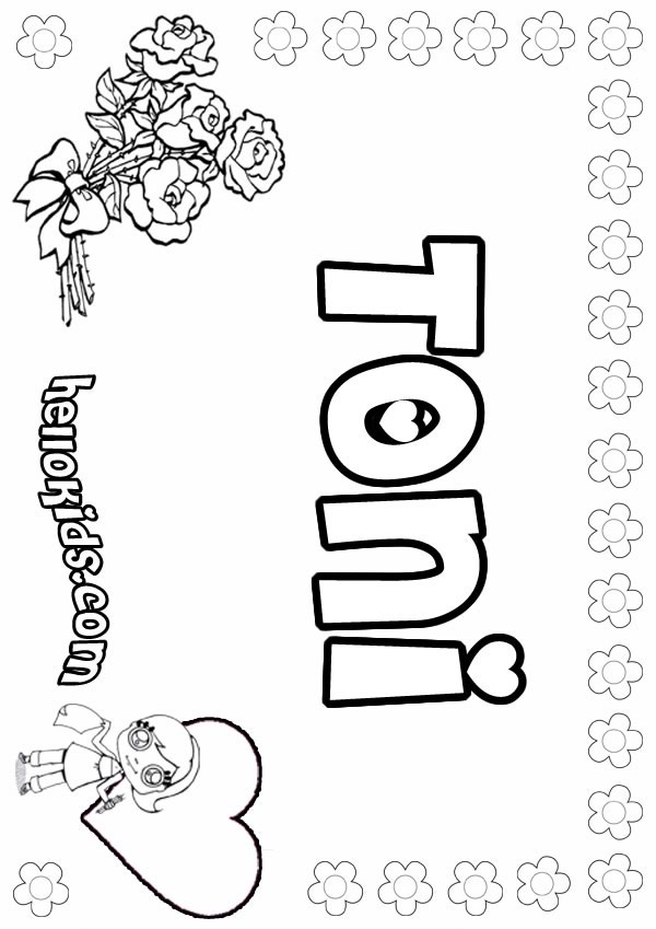 coloring pages for girls names. girls names colouring pages