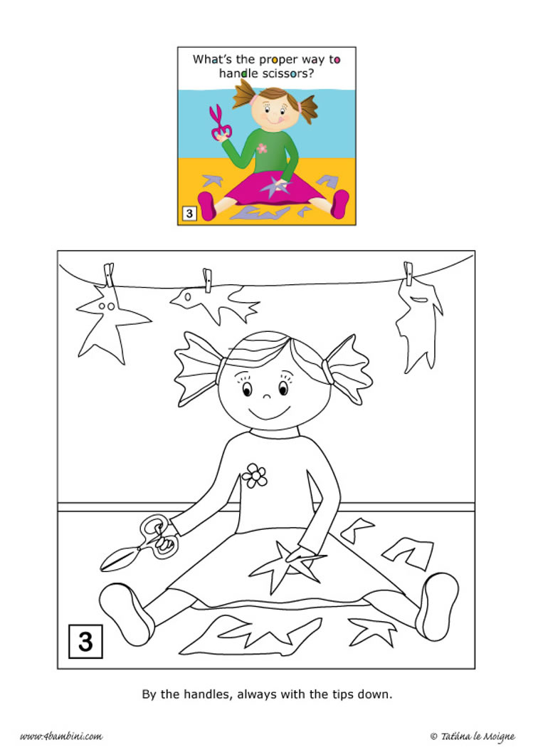 safety in the home coloring pages - photo #20