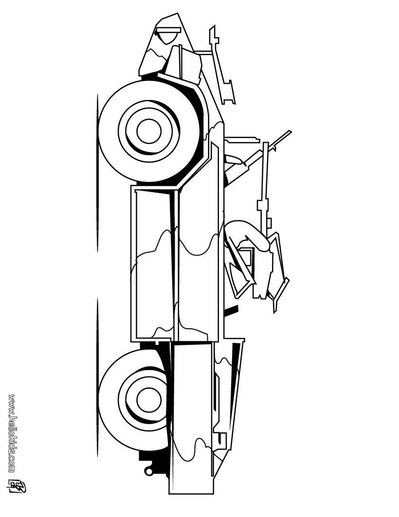 army vehicles coloring pages print - photo #25
