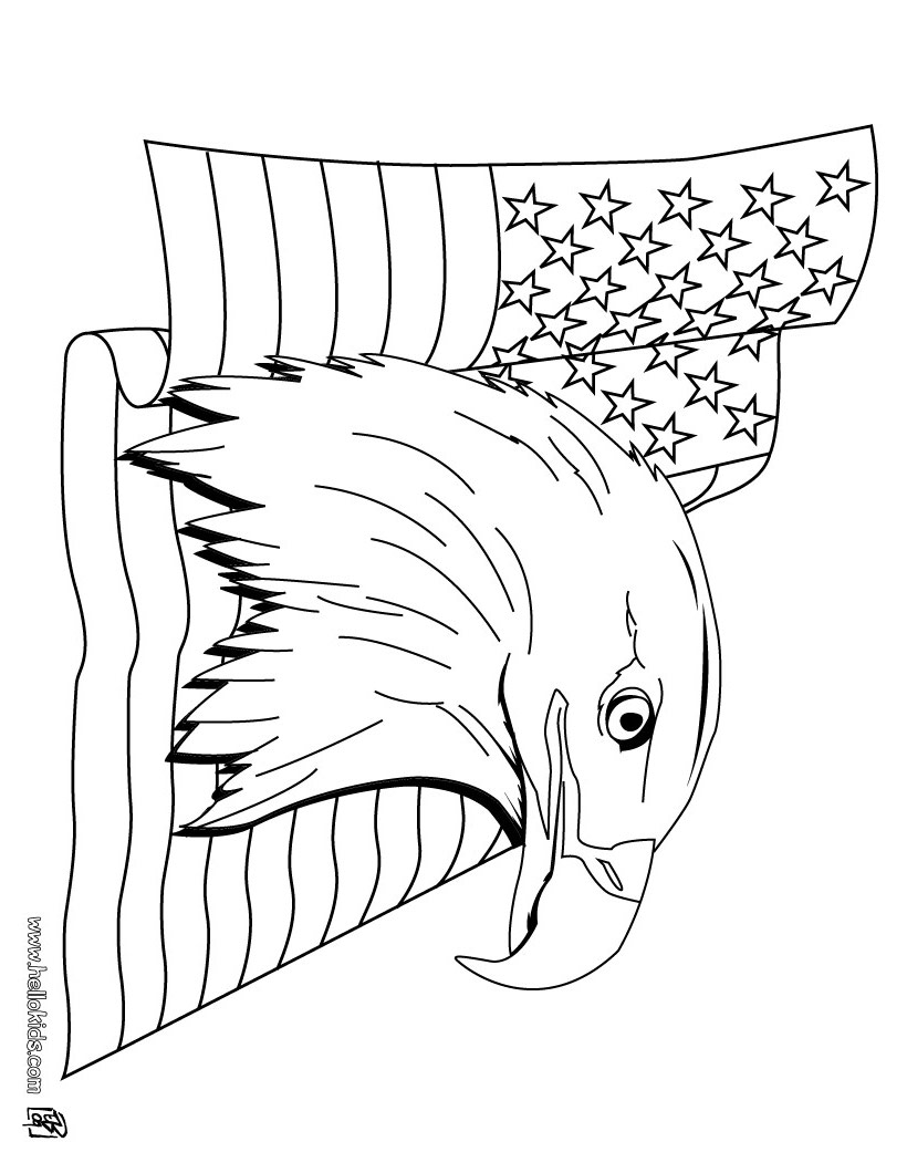 eagle and flag images coloring pages - photo #2