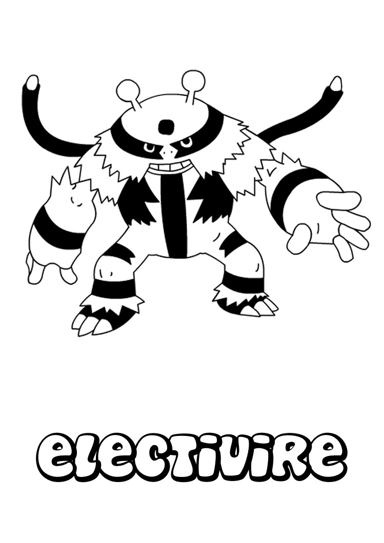 pokemon electabuzz coloring pages - photo #11