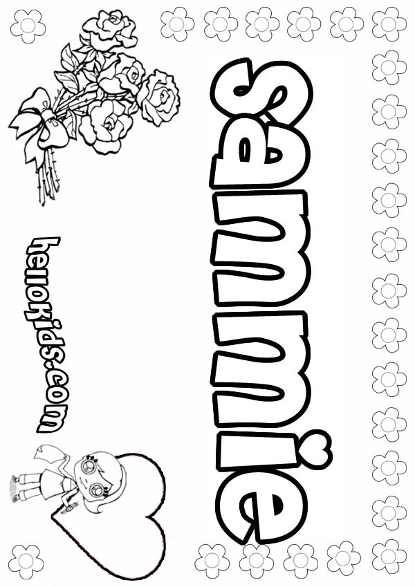 letter coloring sheet. sammie-girl-coloring-page