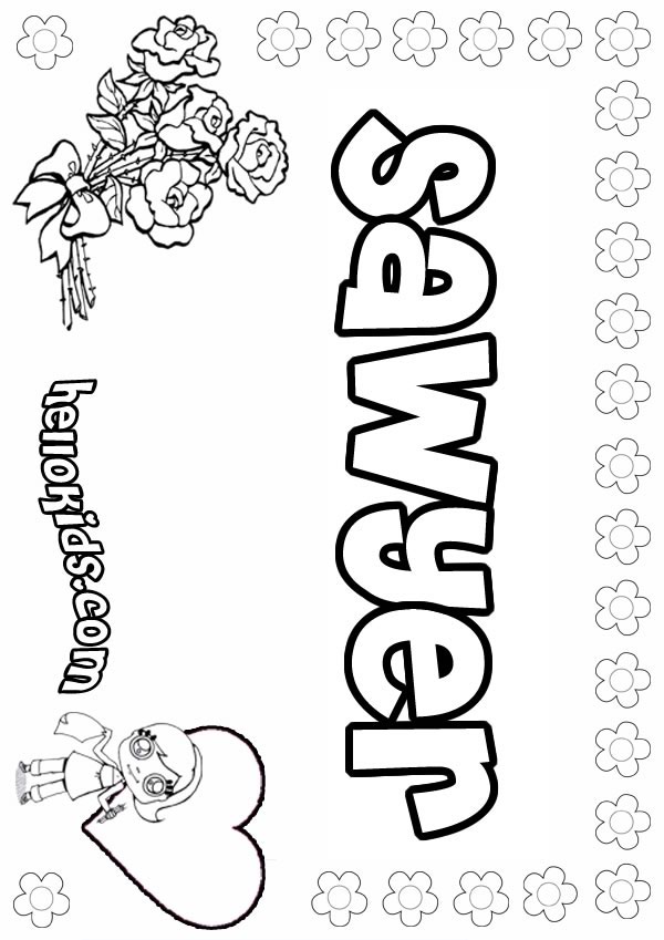 the letter a coloring pages. sawyer-girl-coloring-page