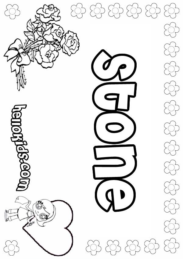 flower coloring pages for girls. stone-girl-coloring-page