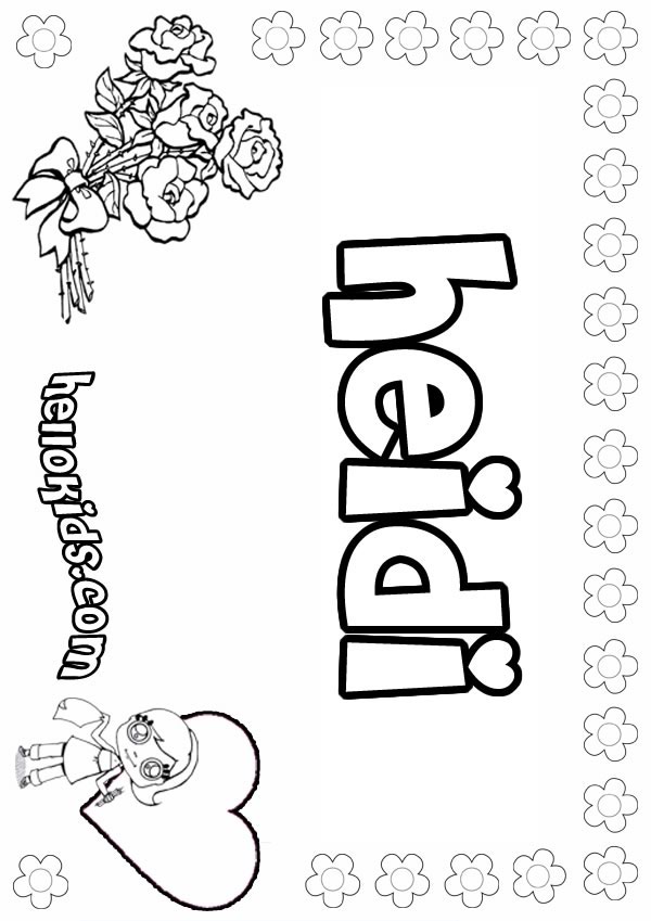 letter a coloring pages. heidi-girl-coloring-page
