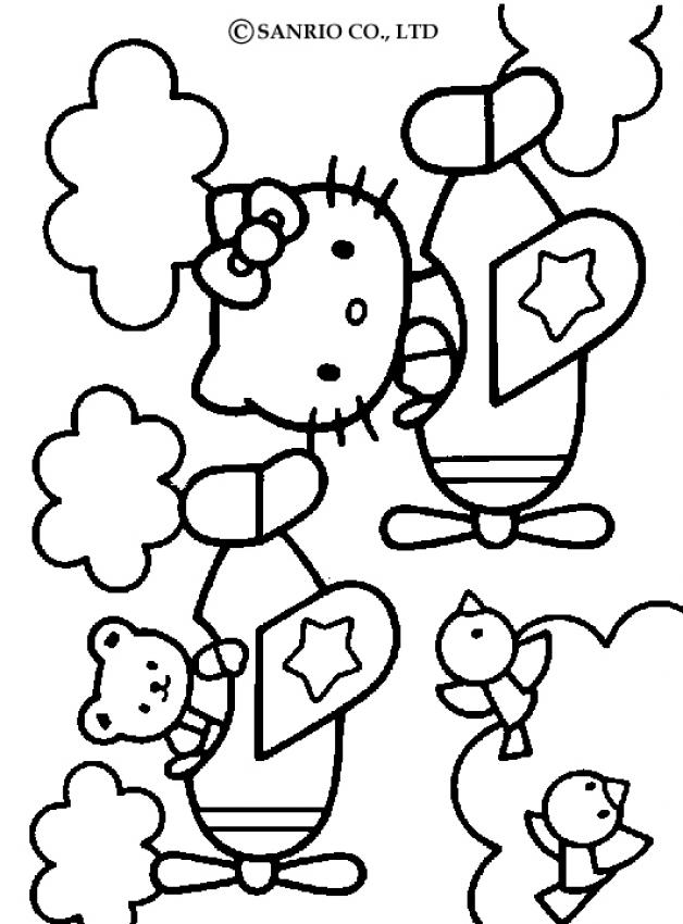 coloring pages hello kitty friends