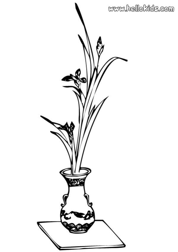 free coloring pages of flowers and. vase-with-flowers-coloring-