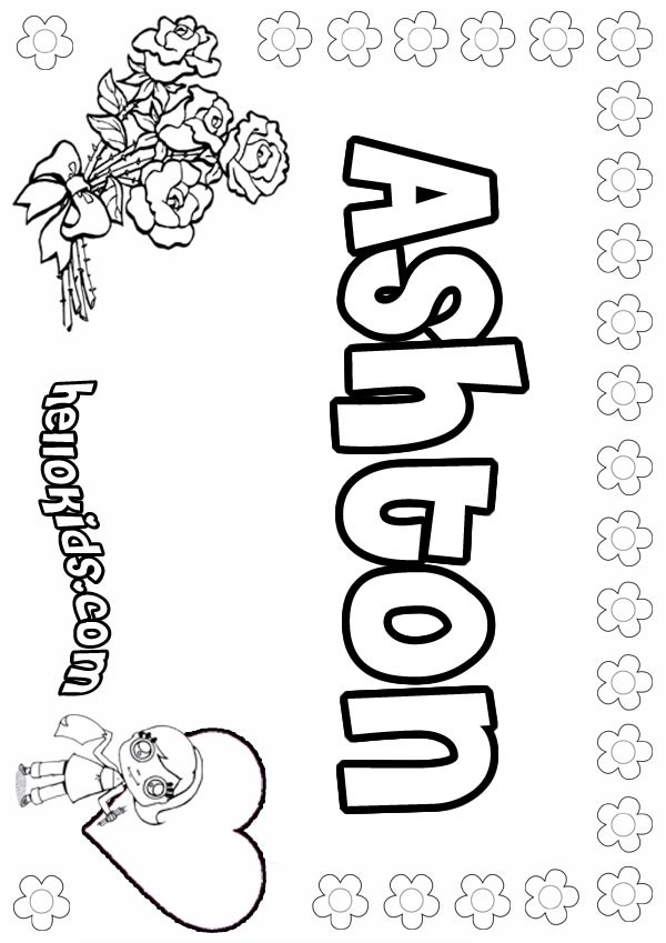 name coloring pages for kids - photo #42